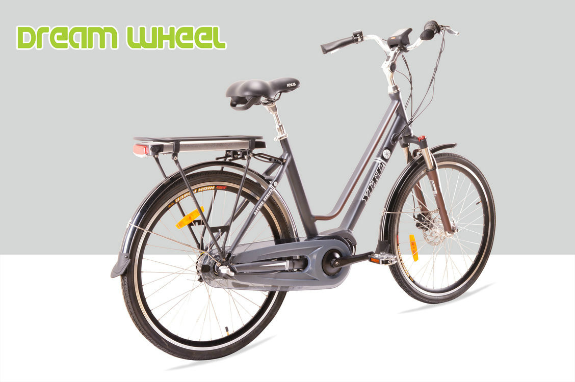 28km/H Electric Urban Bikes 36V 350W Middle Gear Motor Aluminum Frame