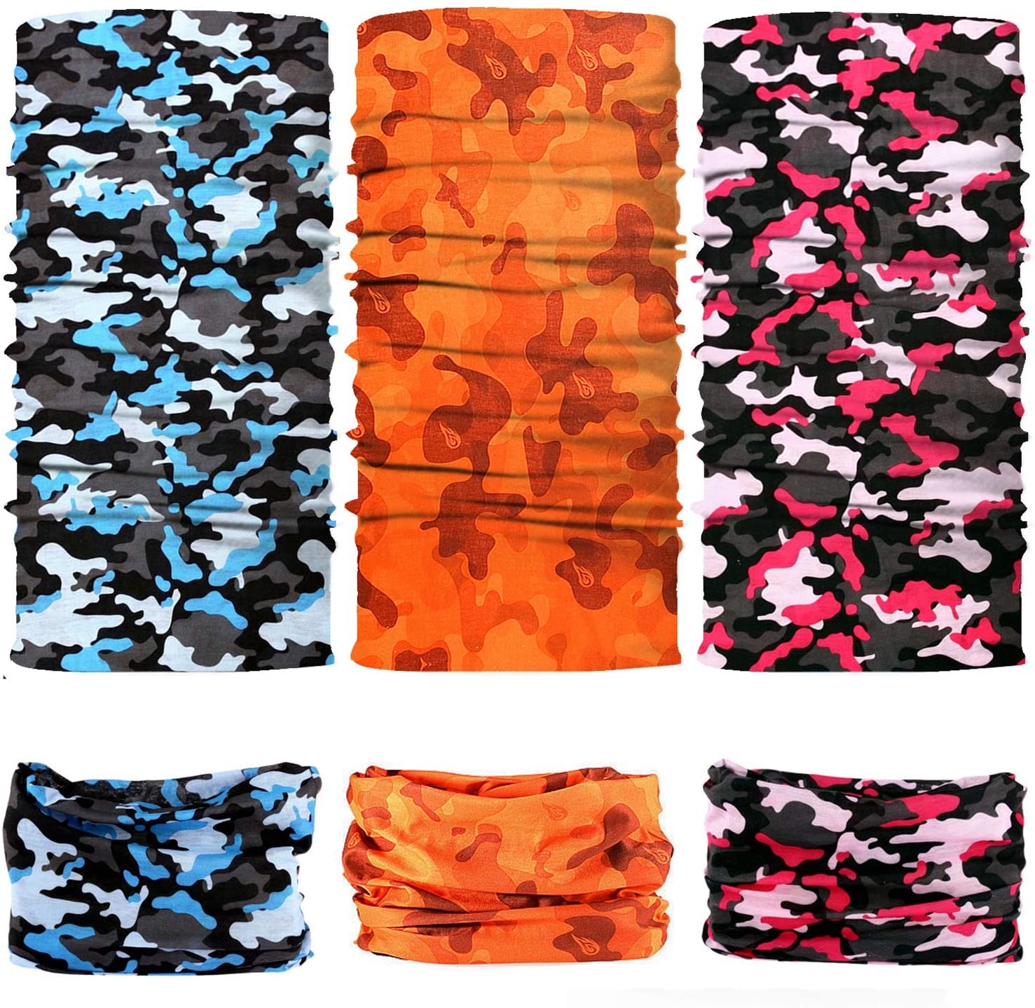 Anti Dust Mesh Multi Color Camo Seamless Tube Scarf