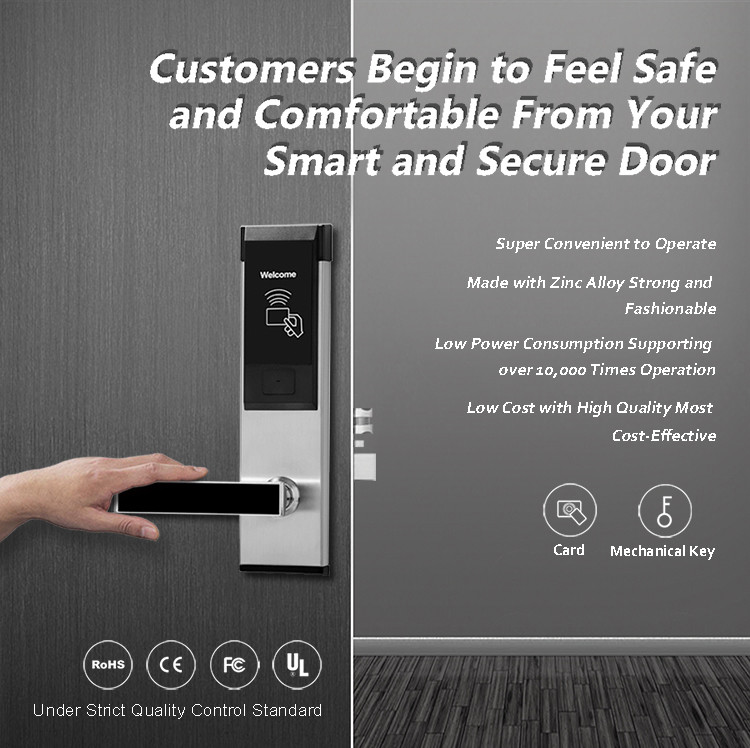 Durable Other Door Lock High Strength Zinc Alloy Material Low Power Consumption
