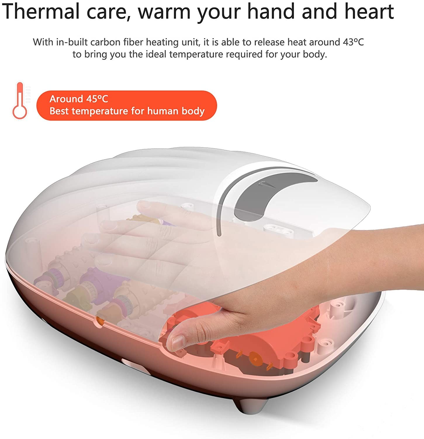 Air Pressure Cordless Hand Massager Finger Roller Blood Circulation 240V