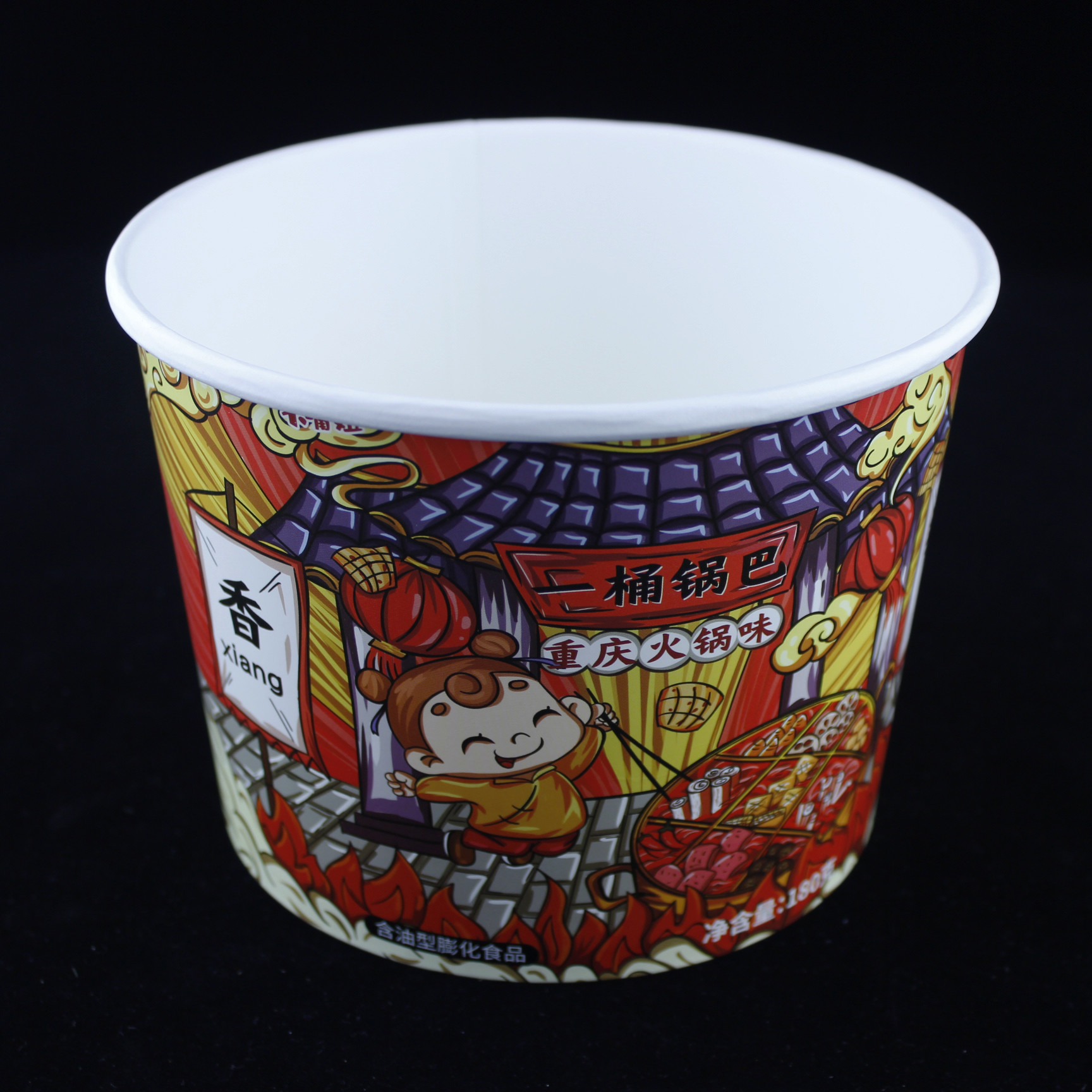 64oz Disposable Paper Buckets Fried Chicken Takeout Printed Food Packaging