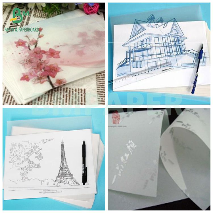 73gsm  83gsm Semitransparent Smooth Drawing tracing Paper Roll 880 x 50m 