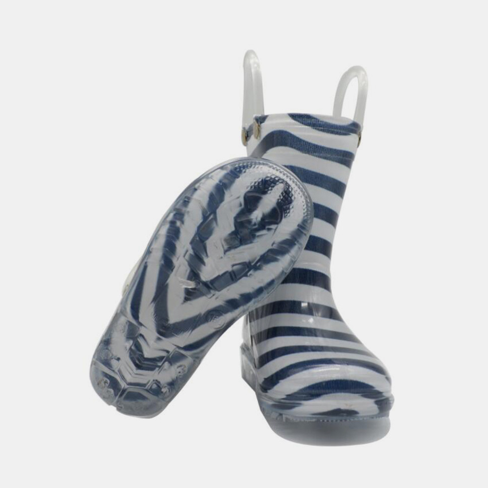 Sea Striped 34EU Waterproof Rain Boots With Handles