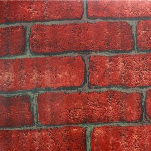 China Home Decoration Red Brick Self Adhesive Wallpaper Brick PVC Wallpaper OEM/ODM on sale