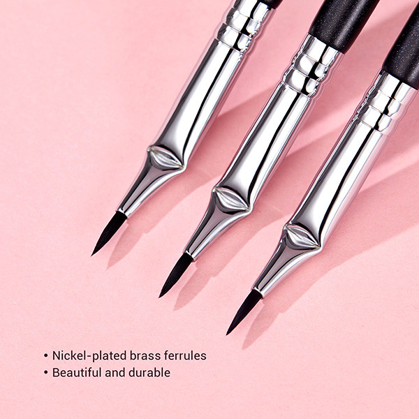 Angled Liner Synthetic Makeup Brush Set Pointing For Gel Liquid Powder