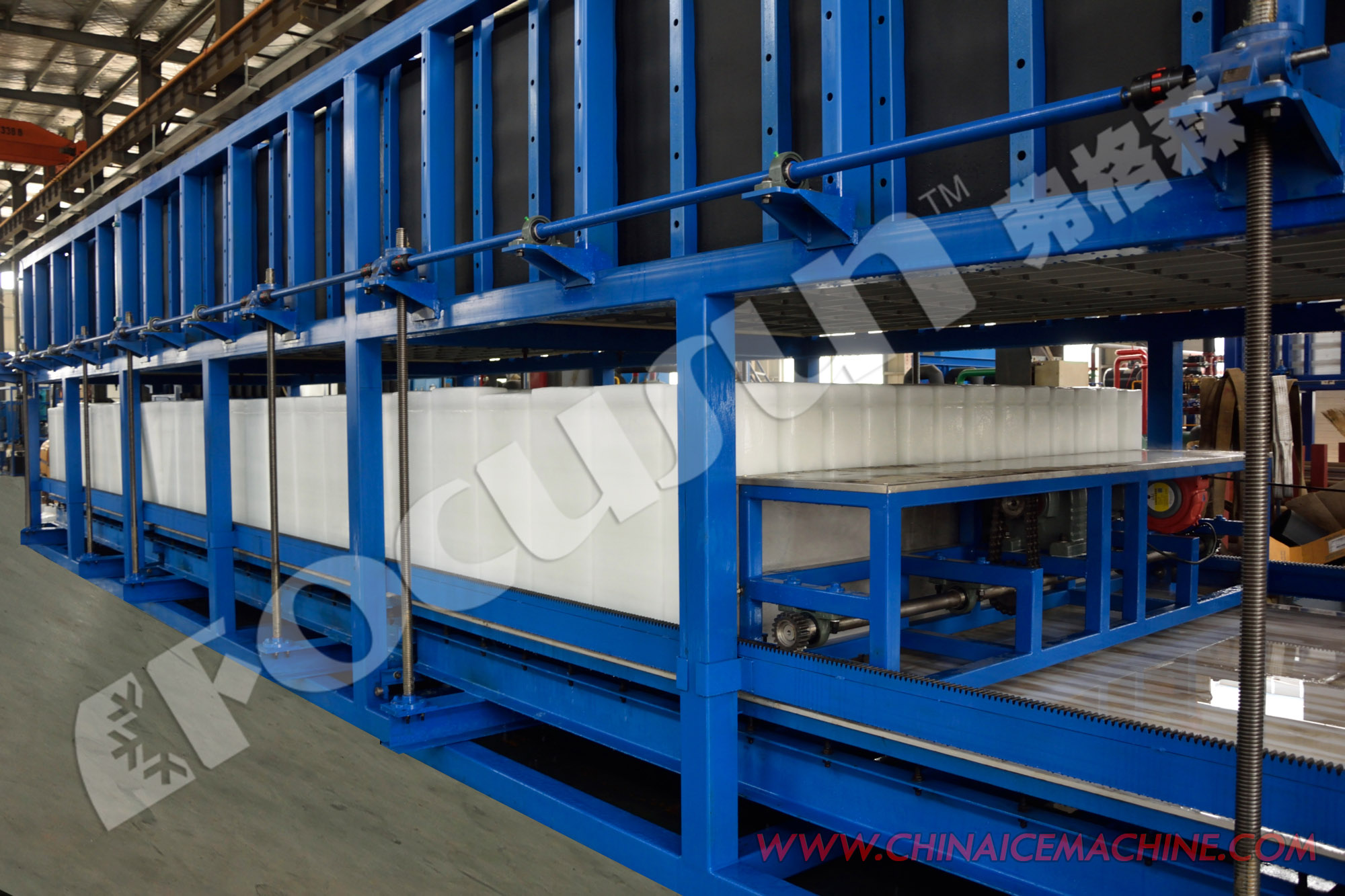 Direct Refrigeration System 10t Ice Block Machine with R404a Refrigerant and Bearing