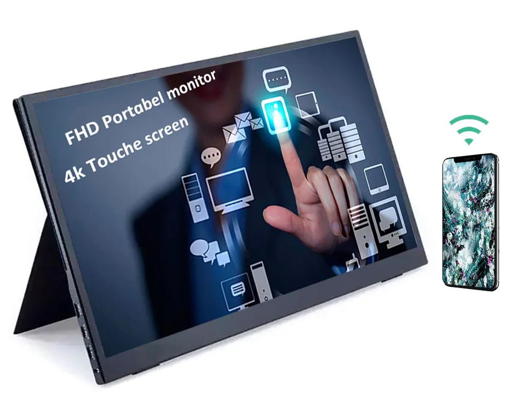 Fhd Ips LCD External Laptop Screen Portable Hd-Mi Wireless Wifi 15.6 Inch Support Type-C USB