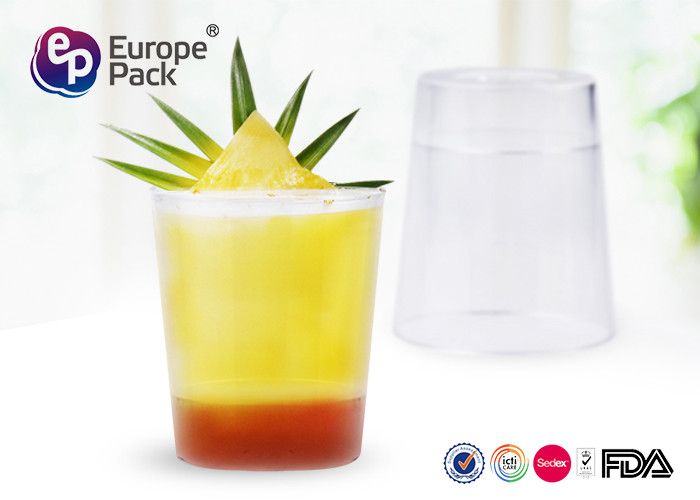 Food Grade Disposable Plastic Dessert Cup PS Material Tasting Container