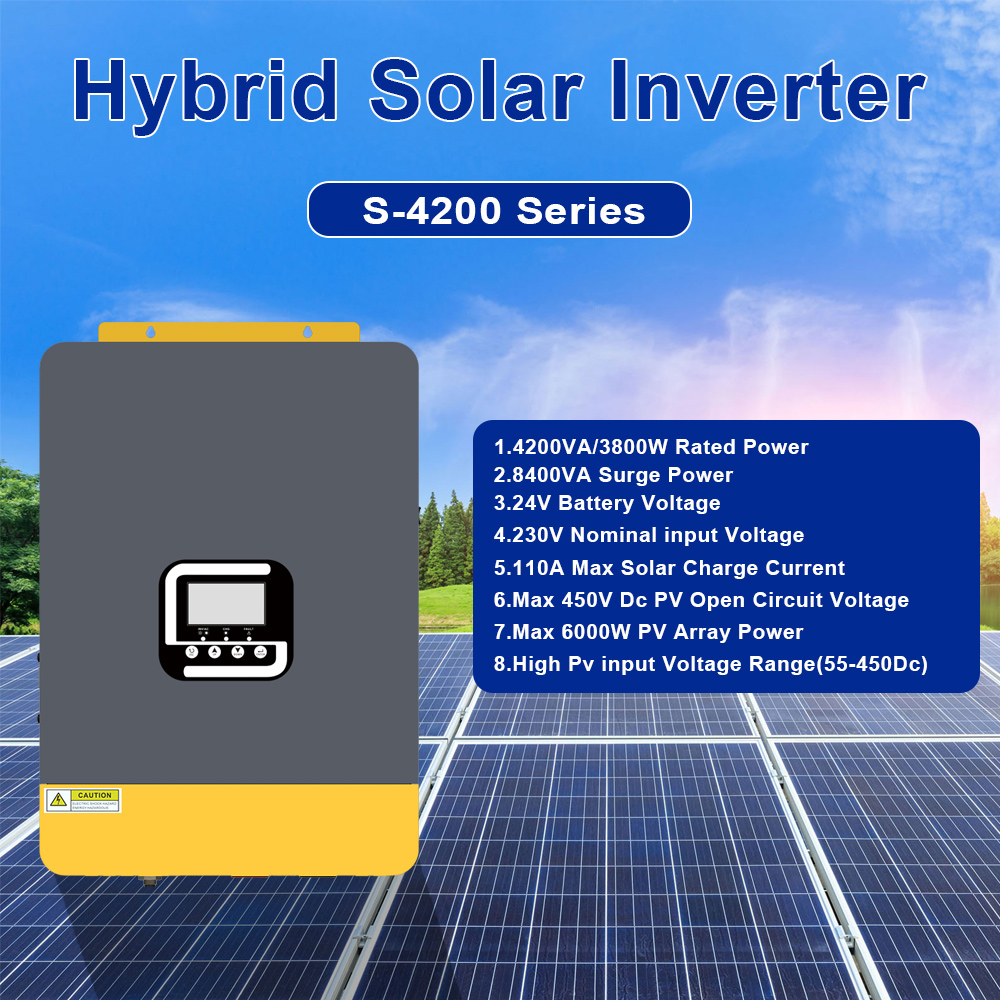 4200VA MPPT Solar Power Inverter 24V DC To 230V AC Inverter For Residential System