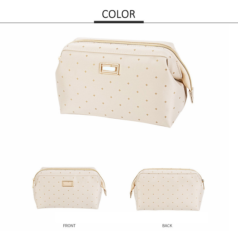Waterproof Fashion Black Polyester Cosmetic Bag