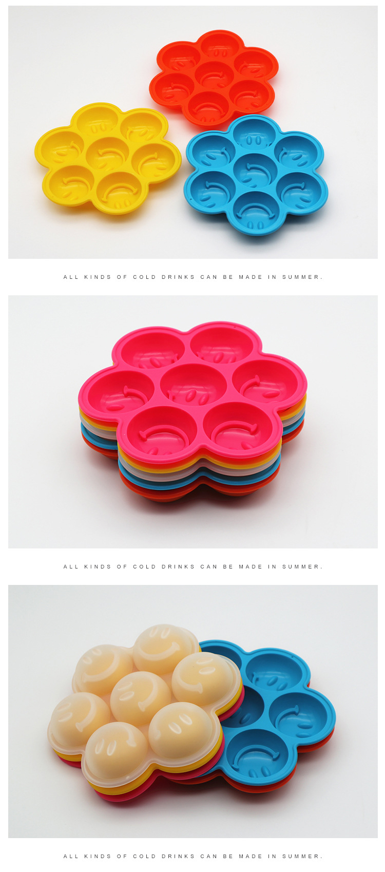 Easy Release Silicone Ice Cube Tray
