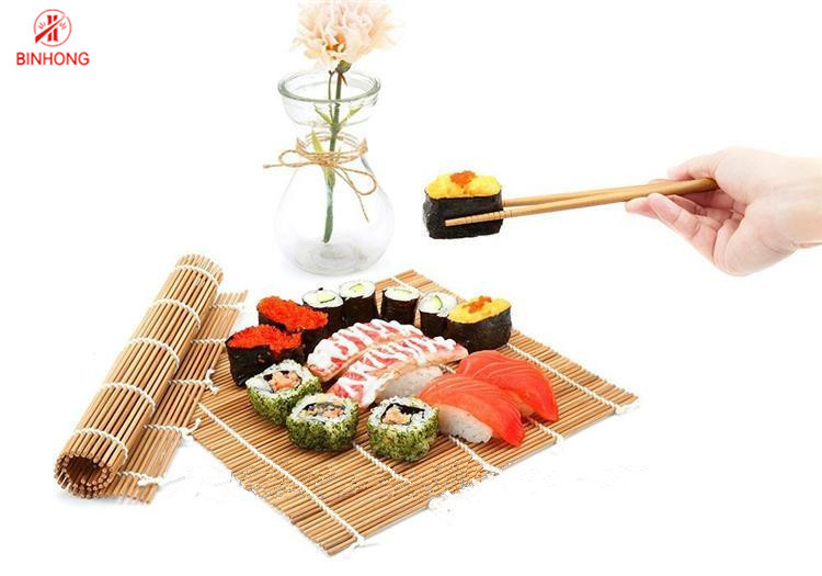 Durable Natural Color 27cm Bamboo Rolling Mat