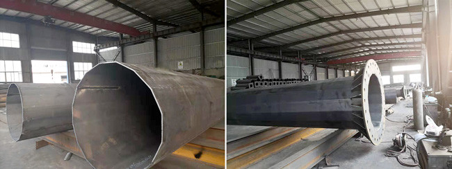 High Power Light Post Foundation 20m 30m Hot Rolled Steel Q235 Q345 Material