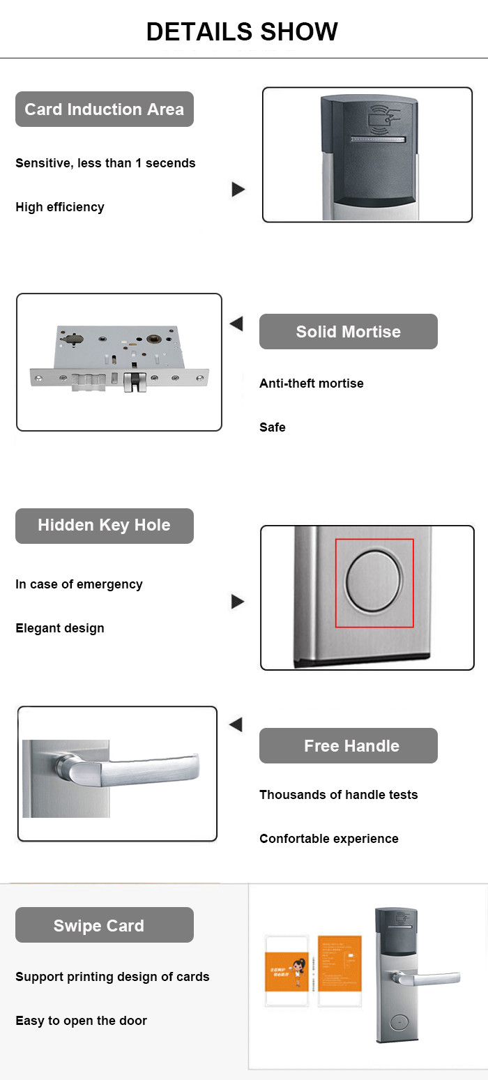 OEM/ ODM Manufacturer Keyless Digital Door Lock with Smart Card