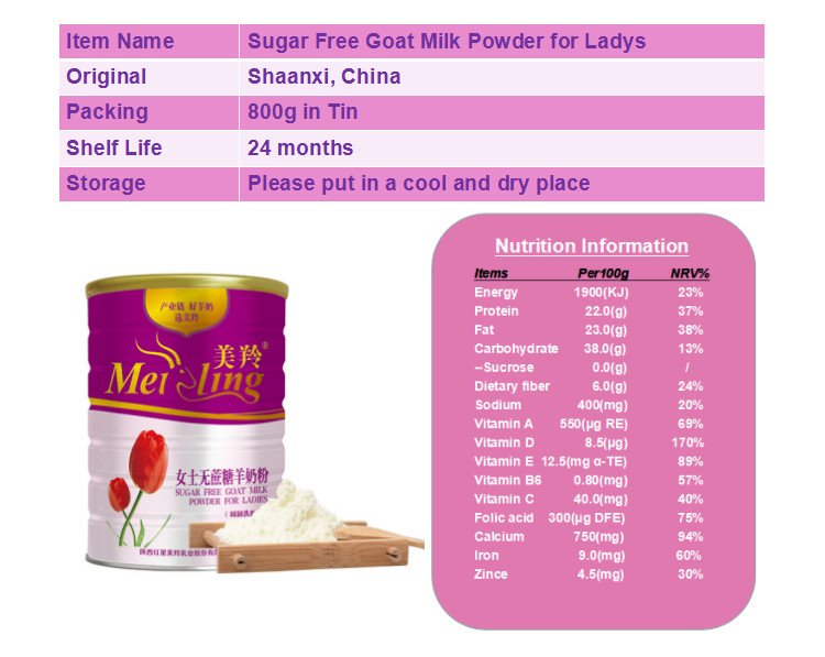 Dried Anti Aging Adult Formula 800gm Lady Milk Powder