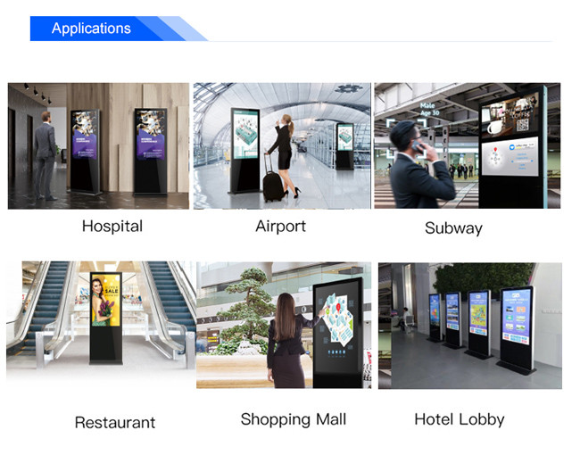 Capacitive Floor Standing Interactive Kiosk LG Digital Signage 49 Inch