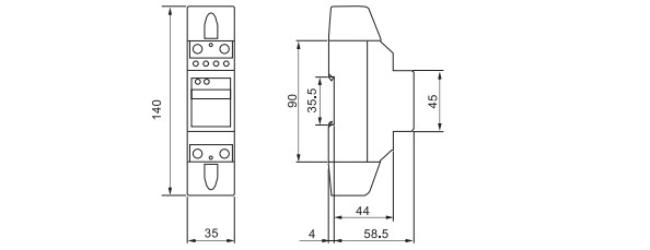 DDS5558 2P single phase digital volt amp meter rs485 with backlight KWH,V,A,PF
