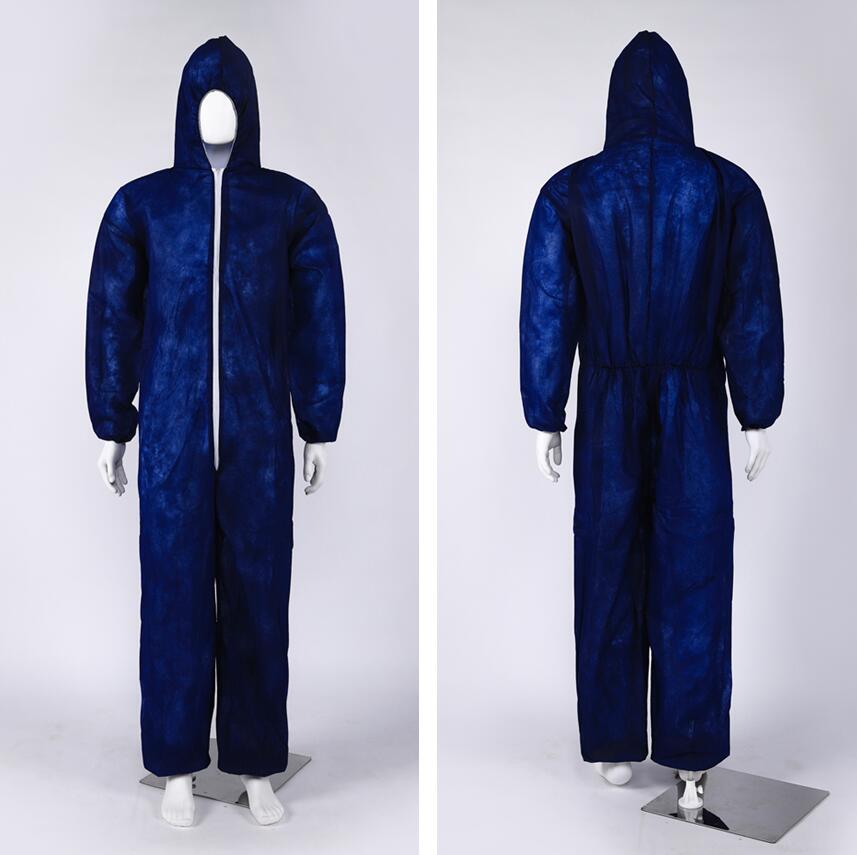 OEM Protective Coverall Suit PP Material Coverall Royal Blue Protective Coverall Disposable