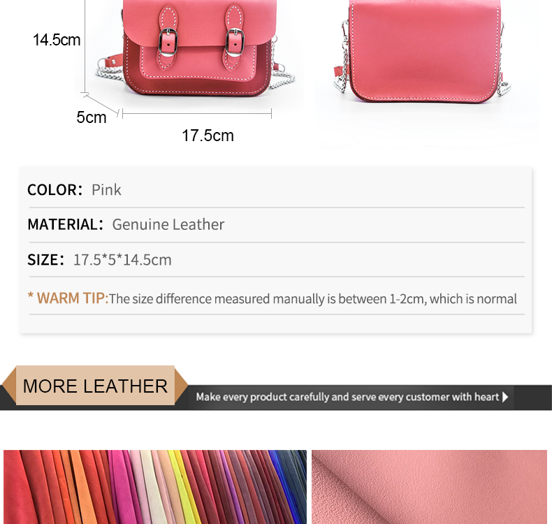 Pink Women PU Leather Belt Buckle Square Shoulder Bag Casual Flap Crossbody