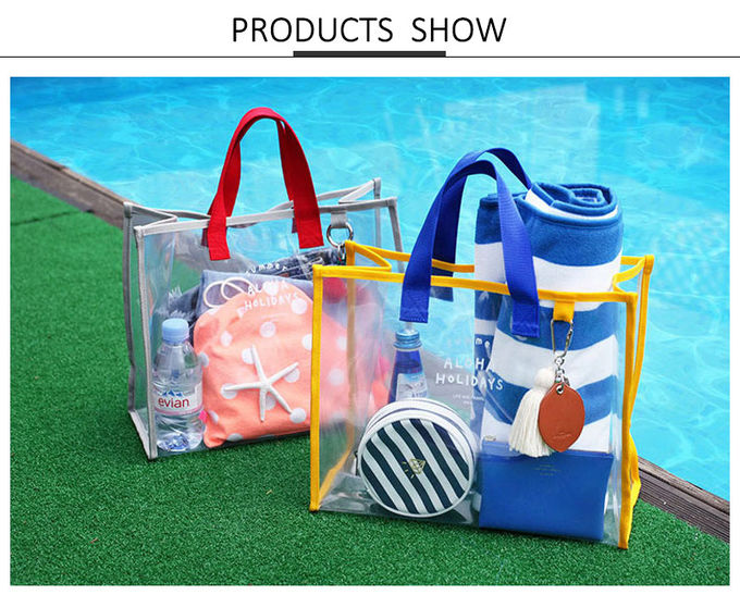 Digital Printing Stadium Ladies PVC Beach Tote Bag