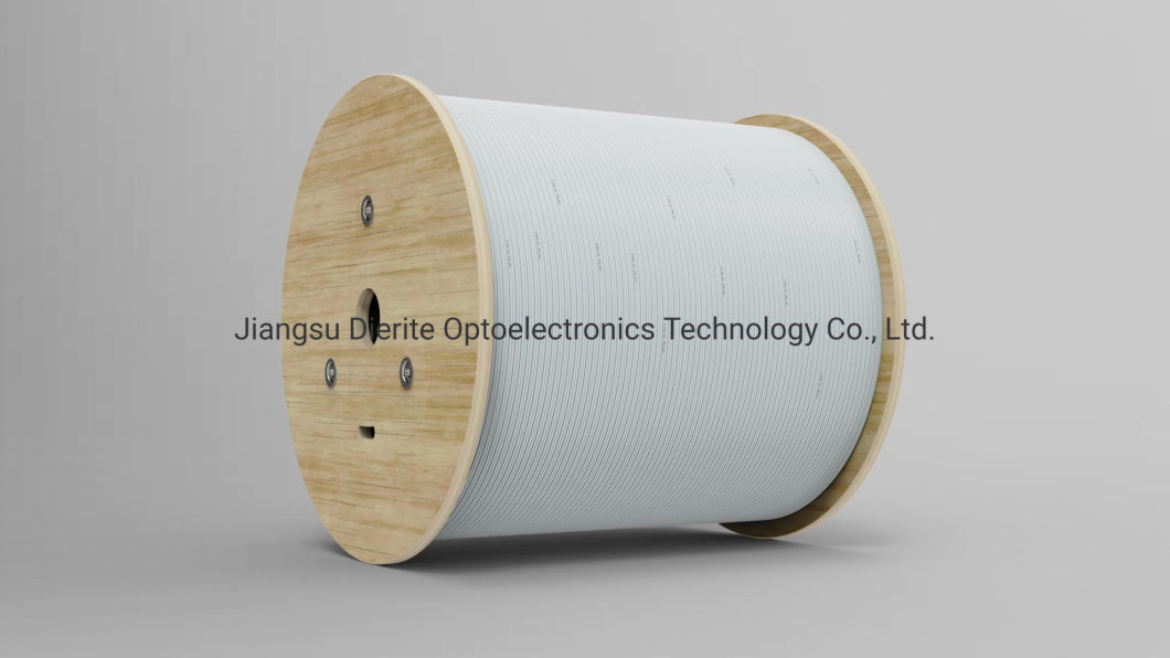 Optic Fiber Cable FTTH Flat Drop Cable with FRP Strength LSZH Jacket Optical Fiber Cable
