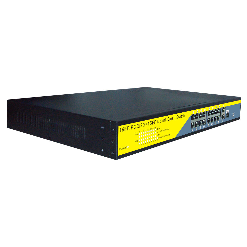RACK Mounted 16port POE+2xGE UPlink+1xSFP POE Etherent switch for IP Camera ip phone