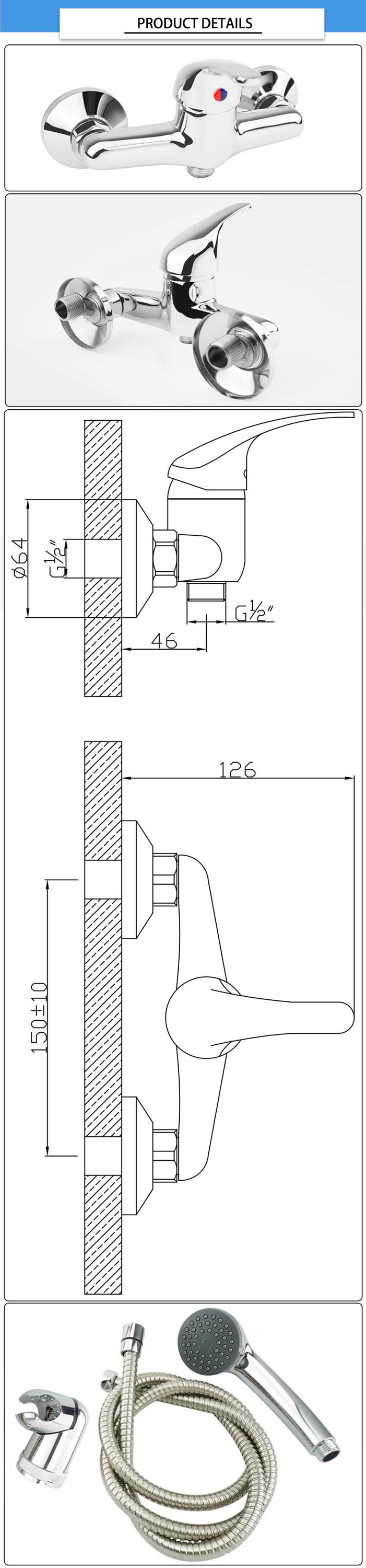 Hotel Single Lever EN817 1.500kg Bath Mixer Shower Tap