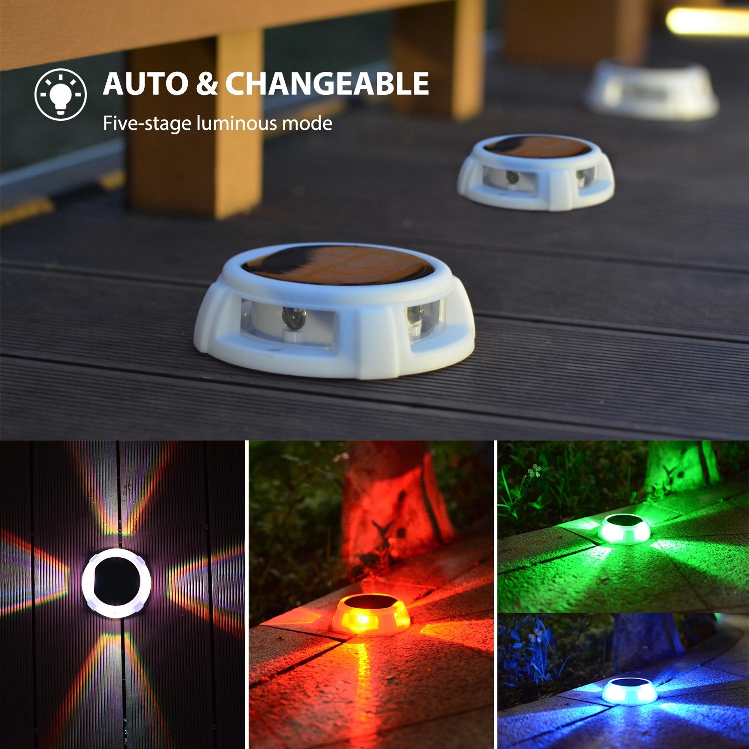 Garden Solar Powered Walkway Lights , Outdoor Ground Solar Lights Rainproof