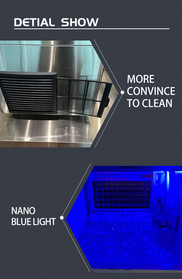 Commercial Automatic Ice Machine 120kg 110-220v Nugget Ice Cube Maker