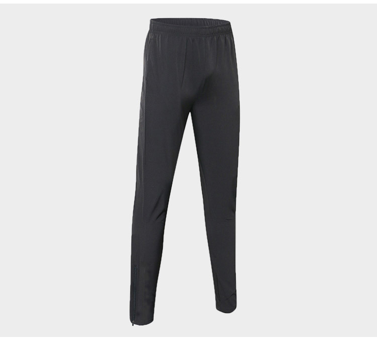GYM Sports Workout Premium Solid Low Moq Quick Dry Zipper Leg Opening Nylon woven Track Pants Men