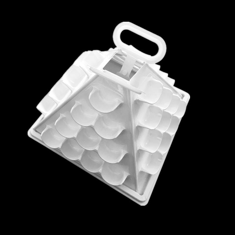 9 Tier Plastic Square Macaron Tower Stand Display For French Takeaway Food Packaging