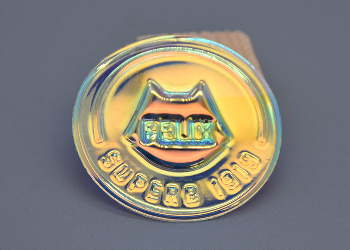 Transparent Rainbow Apparel Patch Custom Embossed 3D Logo PVC Film Material