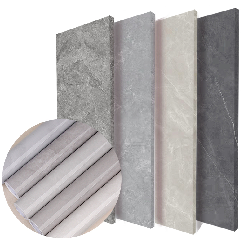 0.14mm-0.16mm Thickness Vaccum Press Film Marble PVC Laminated Membrane Film for Furniture MDF Panel