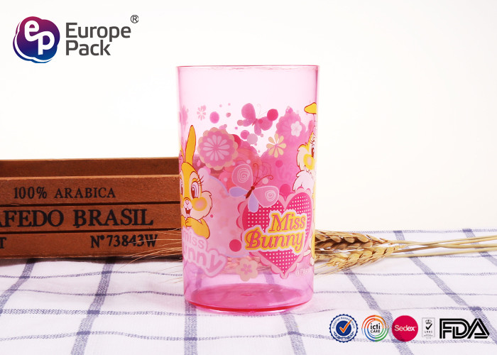 270Ml Childrens Plastic Cups Round Shape Hard Plastic Container Cups