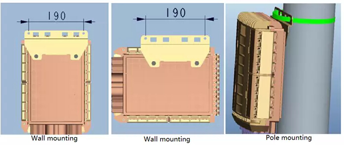 Horizontal Optical Fibre Cable Joint Closure With Pole Mounted Type OEM