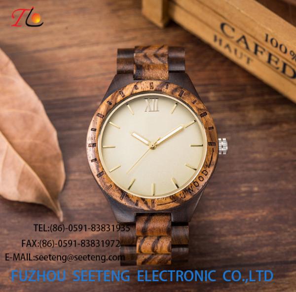 wholesale Pu watch wooden watches alloy case quartz watch fashion watch concise