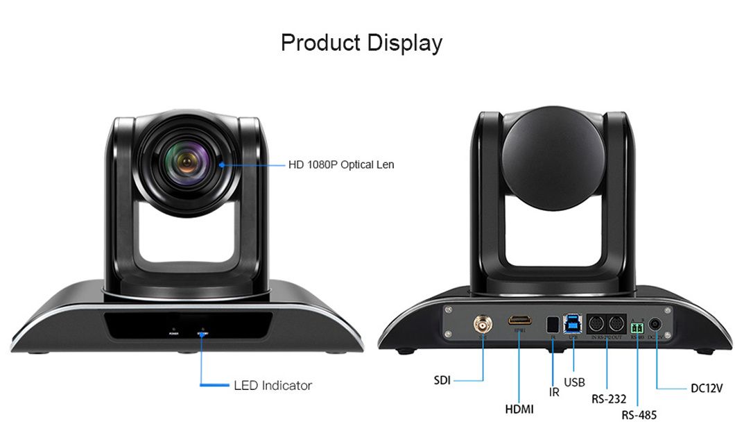 10X Optical Zoom Full HD 1080P Video Conference Camera USB/HDMI/SDI Video Conference Camera for Smartboard