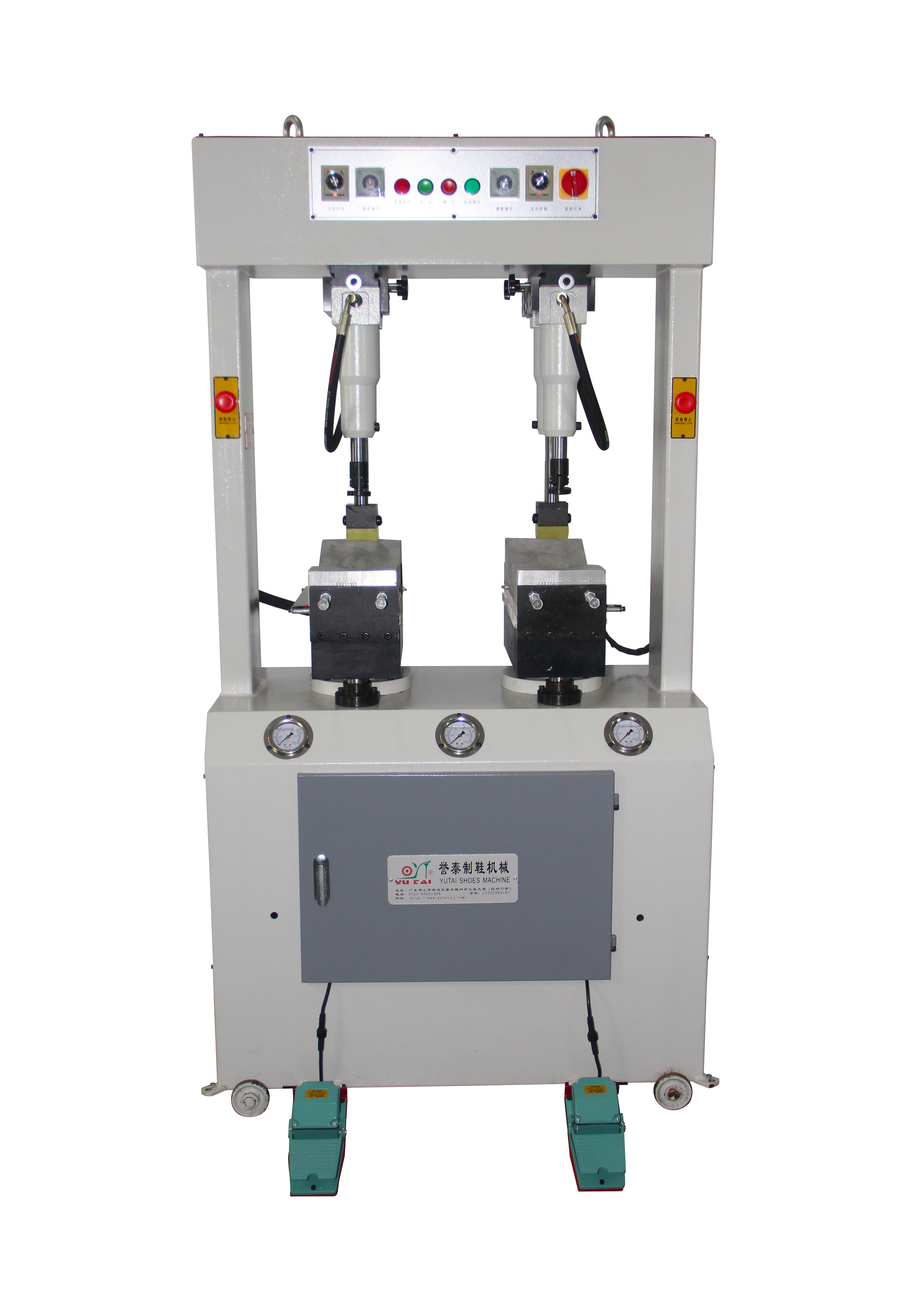 Double Headed Pneumatic Sole Press Machine Safe And Efficient Power Saving