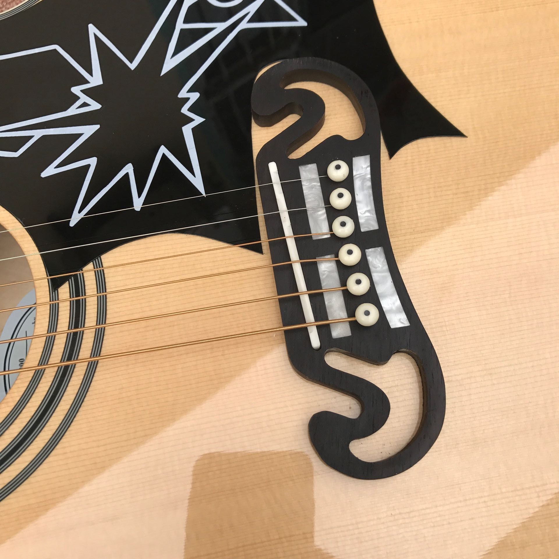 2018 New flamed maple custom G200 acoustic guitar Elvis Presley fretboard inlays
