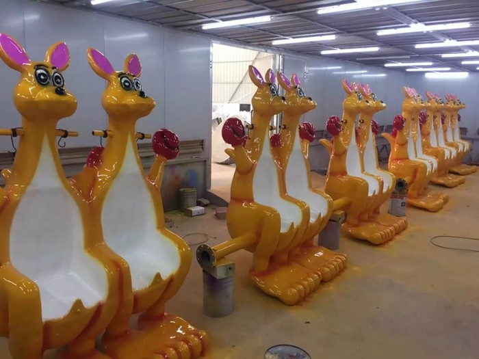 16 Seats Fun Carnival Rides , Kangaroo Jump Ride With Iron And FRP Material