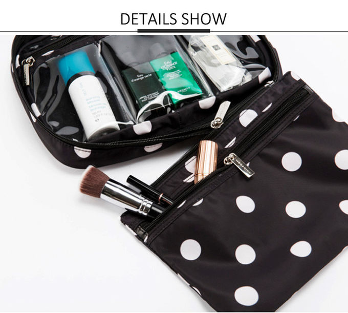Eco Friendly Polka Dot H19CM Polyester Cosmetic Bag