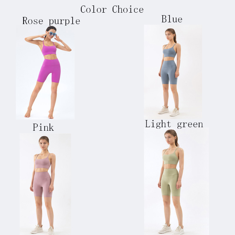 V Shaped Yoga Set Clothes tummy control Breathable 2 Piece Shorts And Crop Top