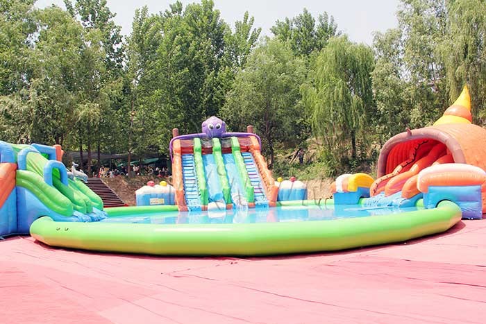 Octopus Commercial Inflatable Water Park Customized Size Acceptable