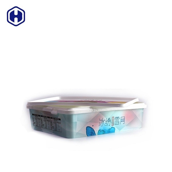 Recyclable Plastic Cookie Boxes 2600ml 400g A4 Shape Hot Filling Available