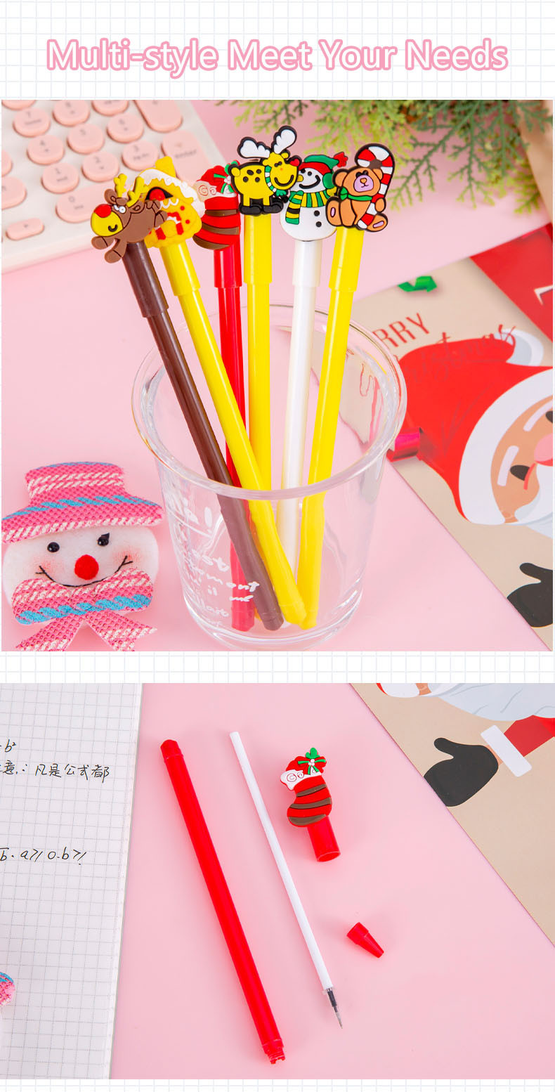 Christmas Series Neutral Pen 0.5mm Black Water based Cartoon Gift Gel Pen