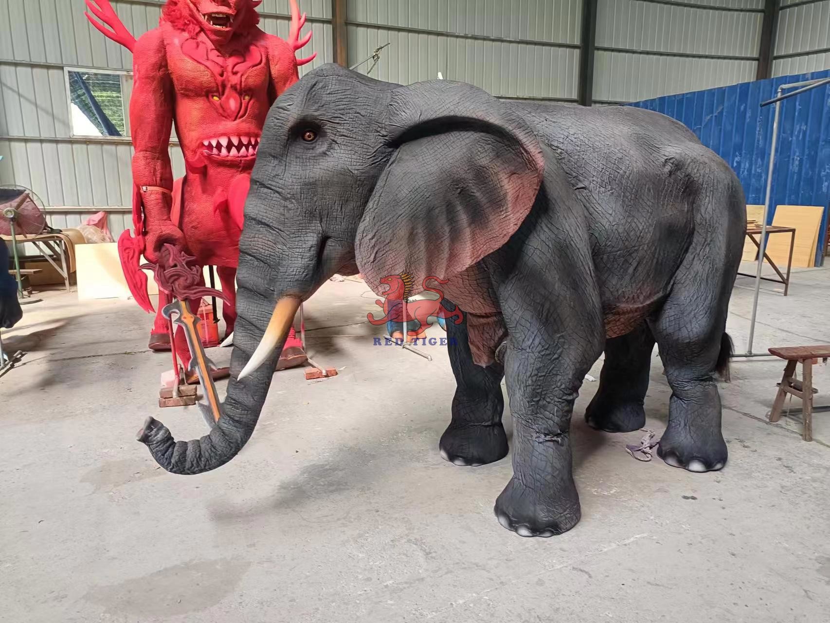 Customized Performance Realistic Adult Elephant Animal Double Costume With 110/220VAC/380V Power
