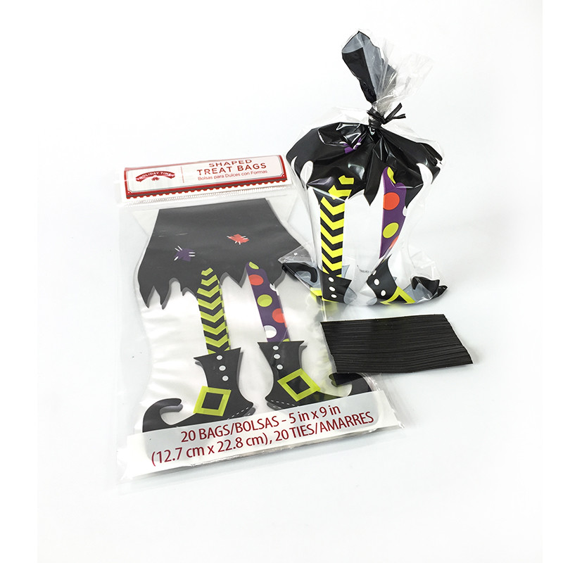 Plastic Cellophane OPP Halloween Treat Candy Bags Custom Pumpkin