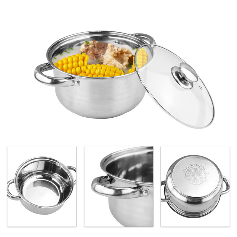Restaurant 12pcs Stainless Steel Cookware Set Customized Logo
