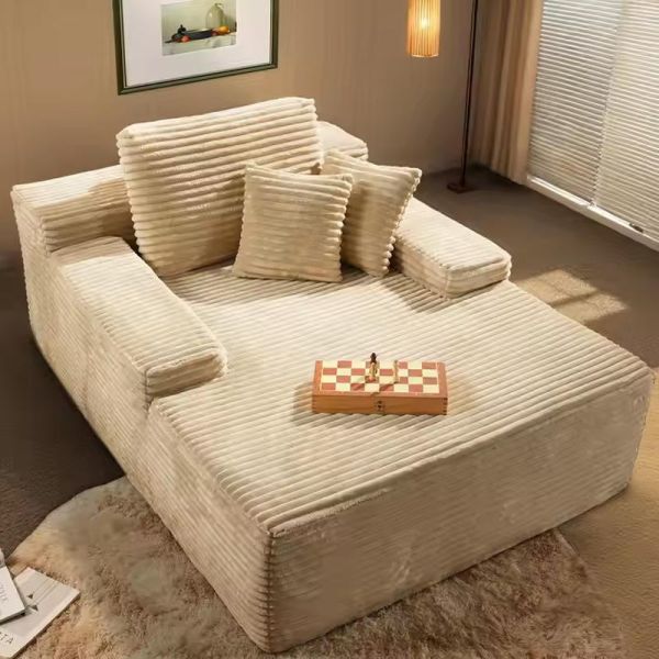 Wholesale Modern Modular Convertible Leisure Lazy Sofa Vacuum-Packed Boneless Fabric Sponge Compressed Sofa Bed for Villa