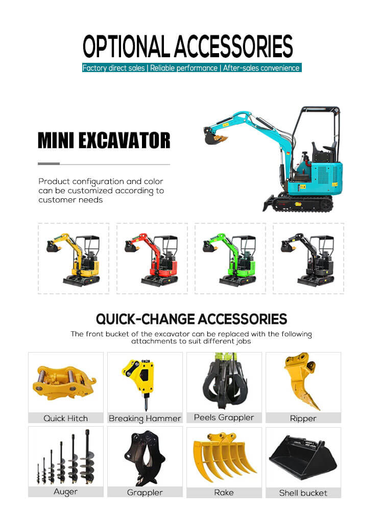 1000kg Mini Excavator for Easy Operation in Garden and Orchard Maintenance